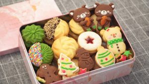 جعبه کوکی کره ای | کوکی های تعطیلات | شیرینی کره ای ، کوکی شکلاتی، کوکی بادام