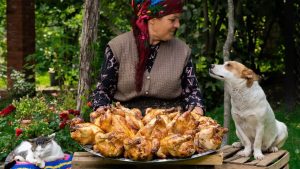 آموزش آشپزی مرغ شکم پر با برنج و میوه های خشک | آشپزی روستایی