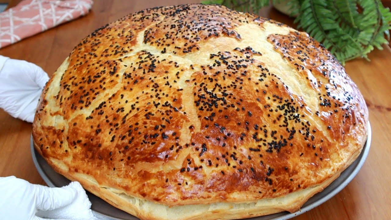 دستور پخت نان لایه ای مجلل عربی، بنت الصحن! این نان خودش یک غذای کامل است!