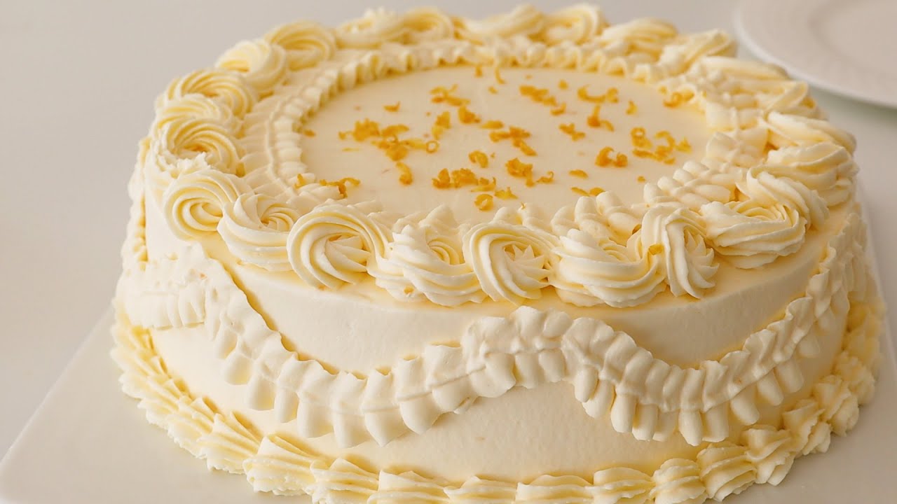 دستور پخت کیک خامه ای لیمویی زیبا و خوشمزه با مواد کم و روش خیلی ساده